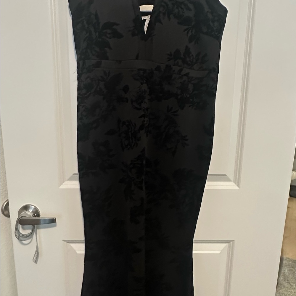 Elegant Black Floral Dress